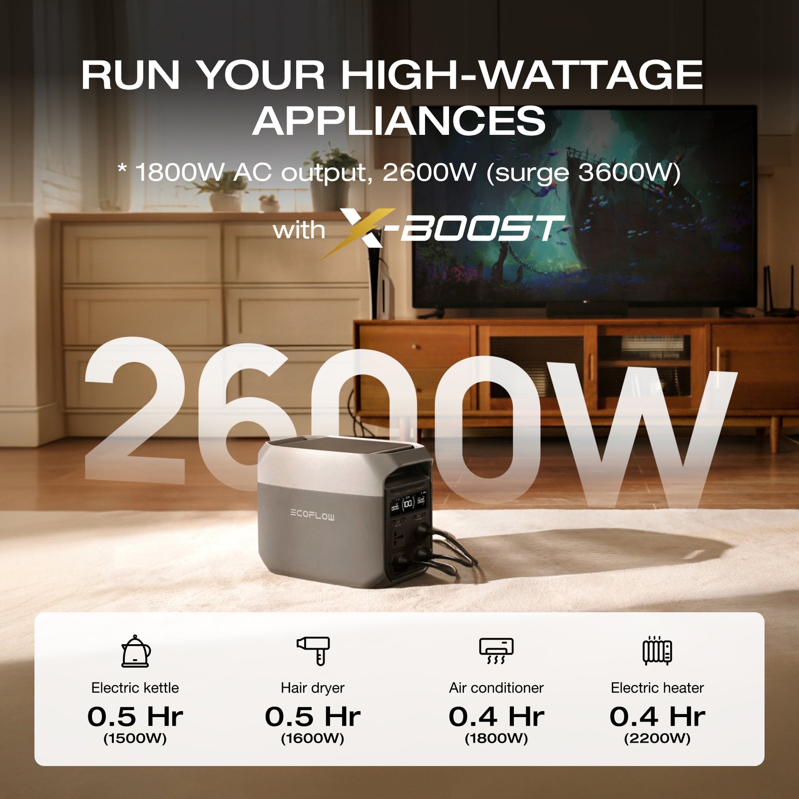 EcoFlow DELTA 3 Portable Power Station (1024Wh)